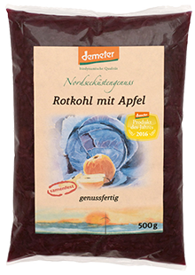 Demeter Rotkohl mit Apfel